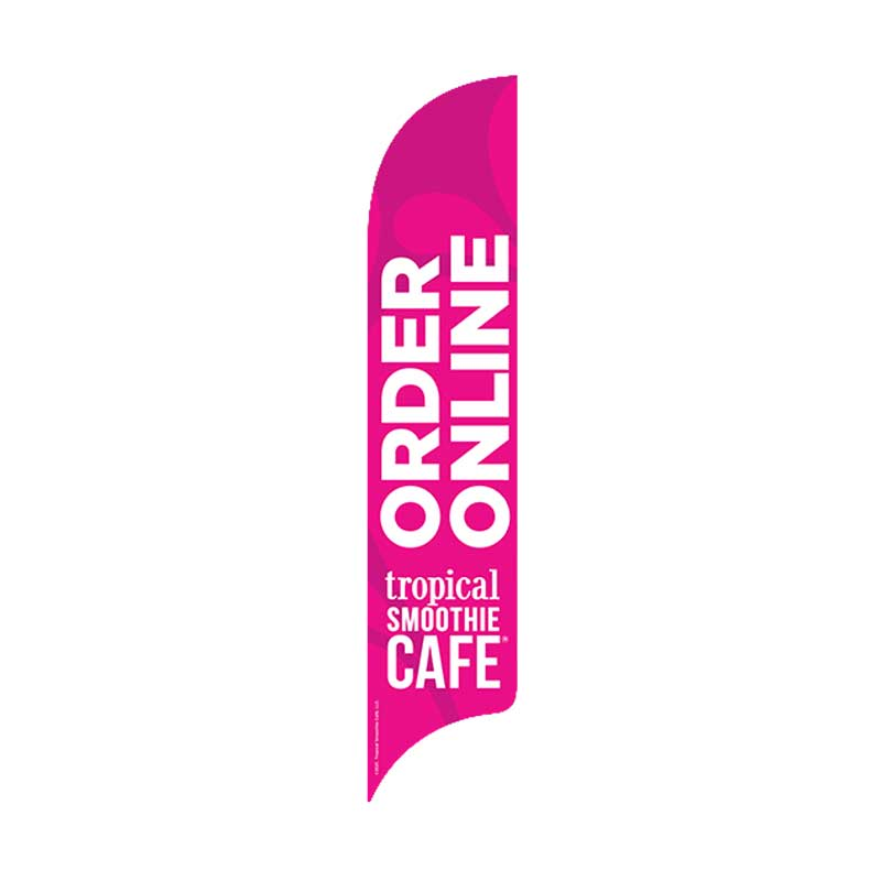 15' Tropical Smoothie Cafe Pink Order Online AdverSail Flag