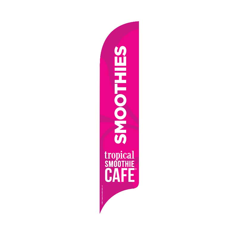 15' Tropical Smoothie Cafe Pink Smoothies AdverSail Flag