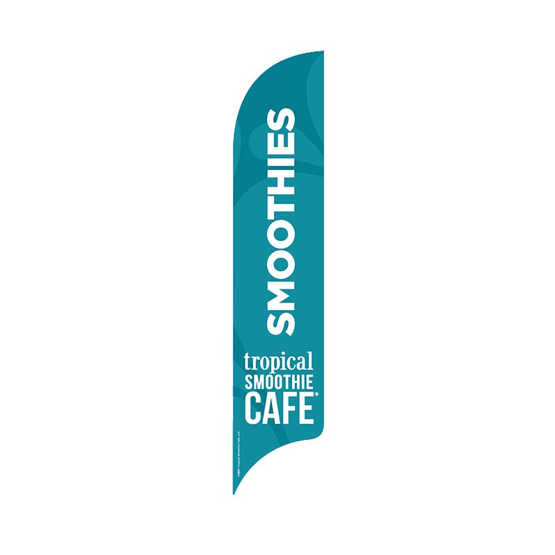 15' Tropical Smoothie Cafe Teal Smoothies AdverSail Flag