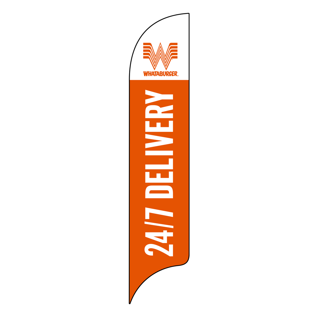 15' Whataburger 24/7 Delivery AdverSail Flag