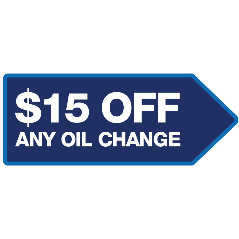 46" x 18" FullSpeed Automotive Blue $15 Off Any Oil Change Arrow Spinner Sign (double-sided)