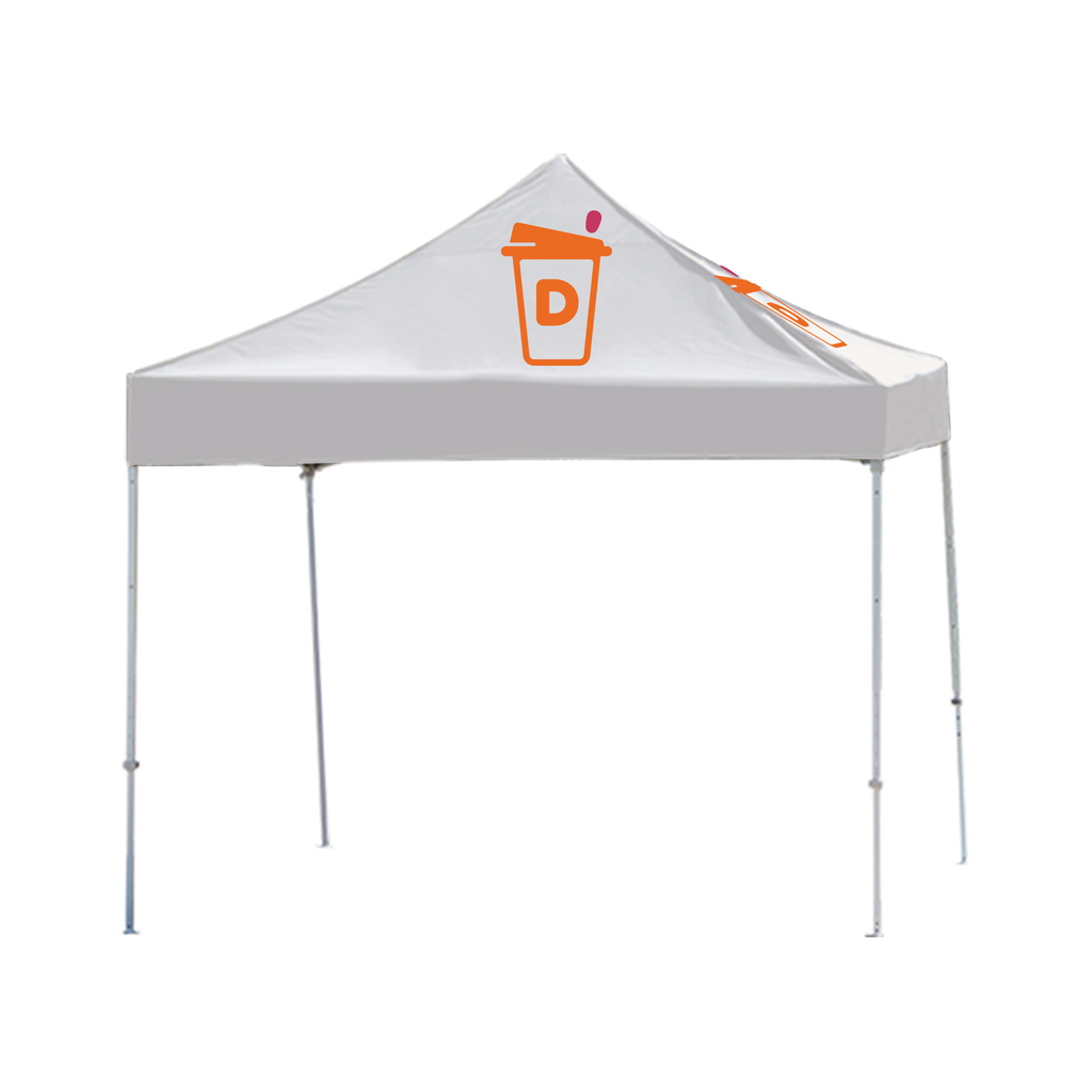 10' X 10' Dunkin' Donuts Cream & Orange Logo Tent Topper