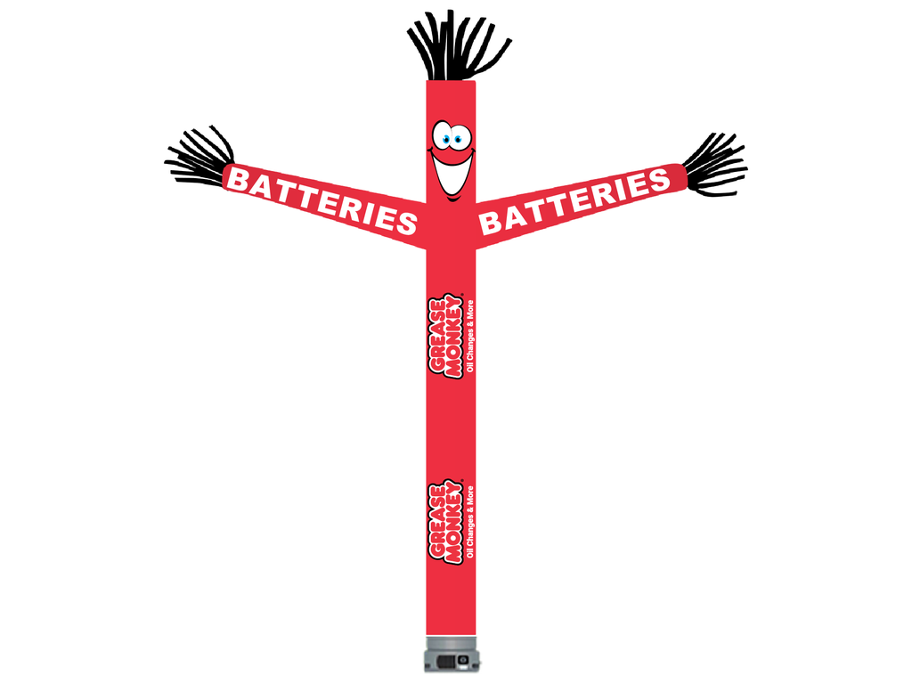 18' FullSpeed Automotive Grease Monkey Red Batteries Tube Dancer Fabric Only (with face & arms)