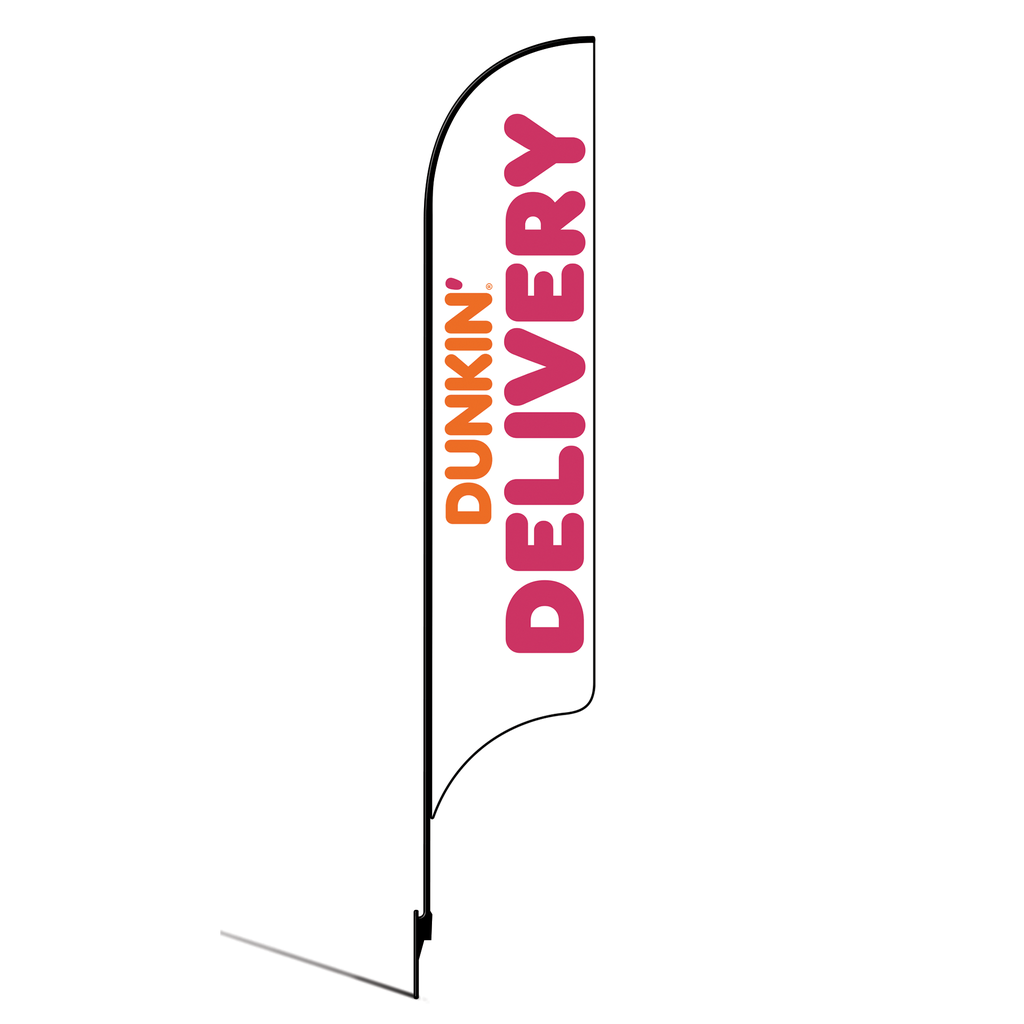 15' Dunkin' Donuts White Delivery AdverSail Flag Kit
