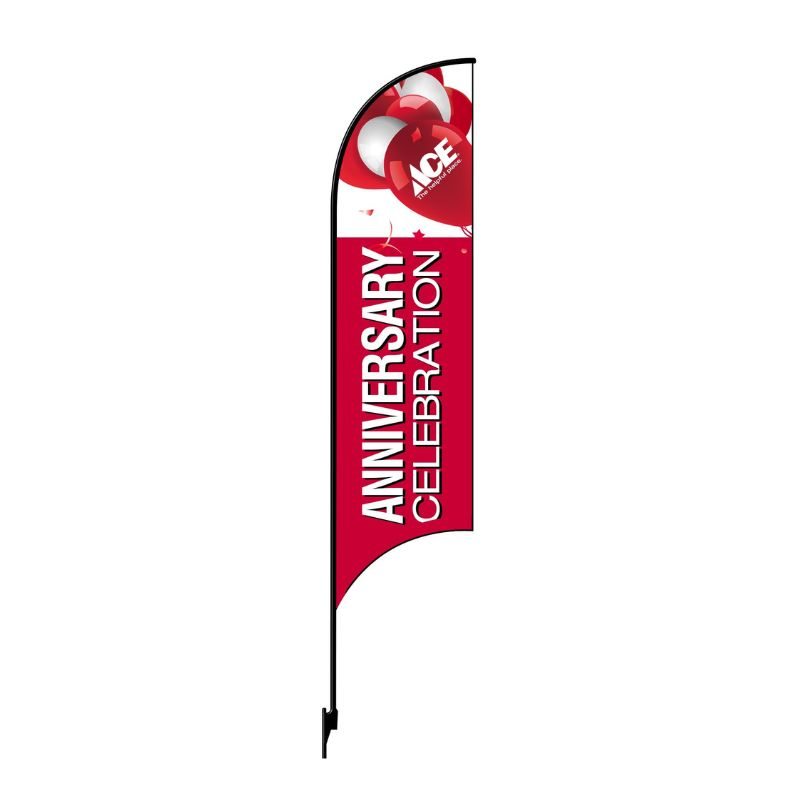 12' Ace Hardware Red Anniversary Celebration AdverSail Flag